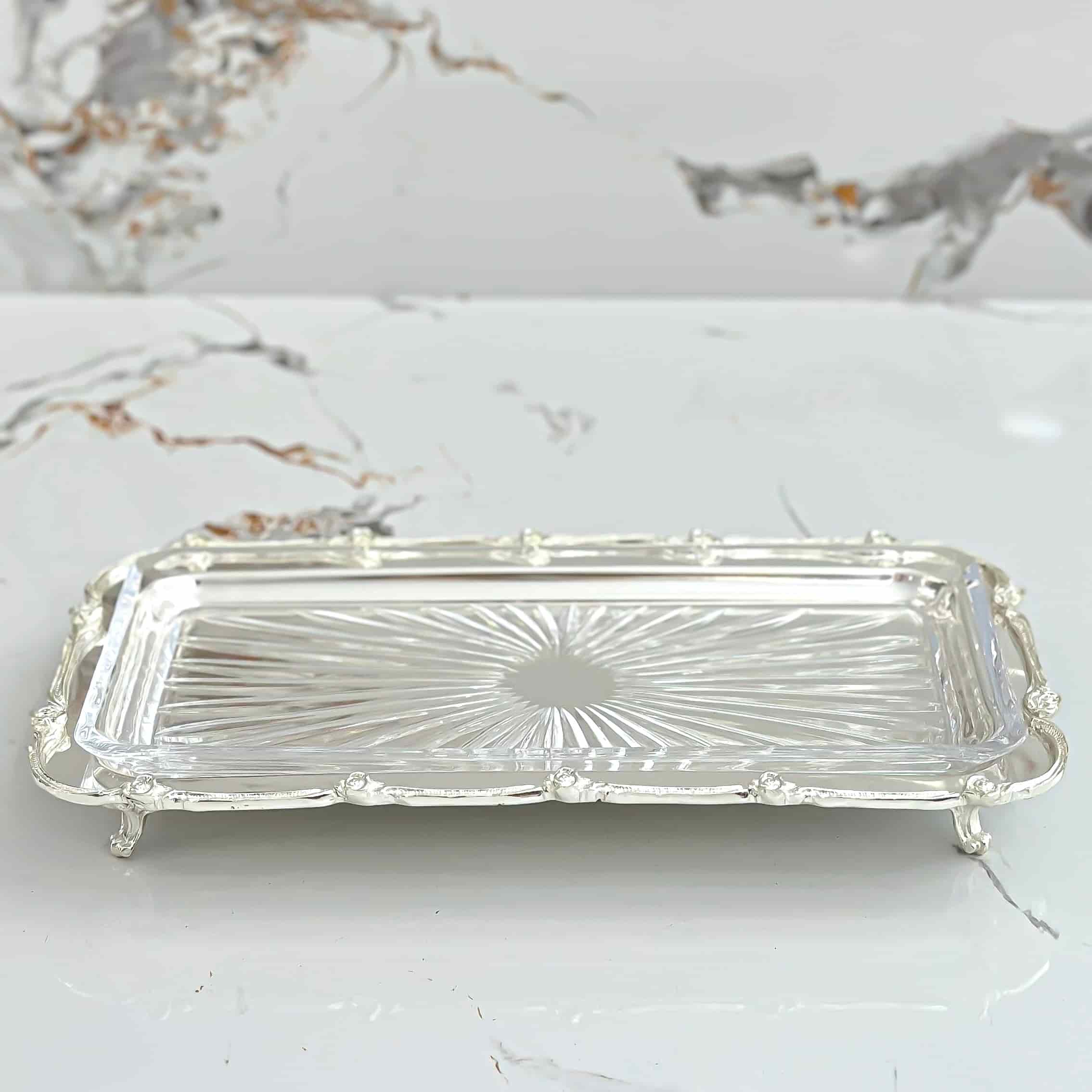 Dikdörtgen Camlı Gül Sunumluk