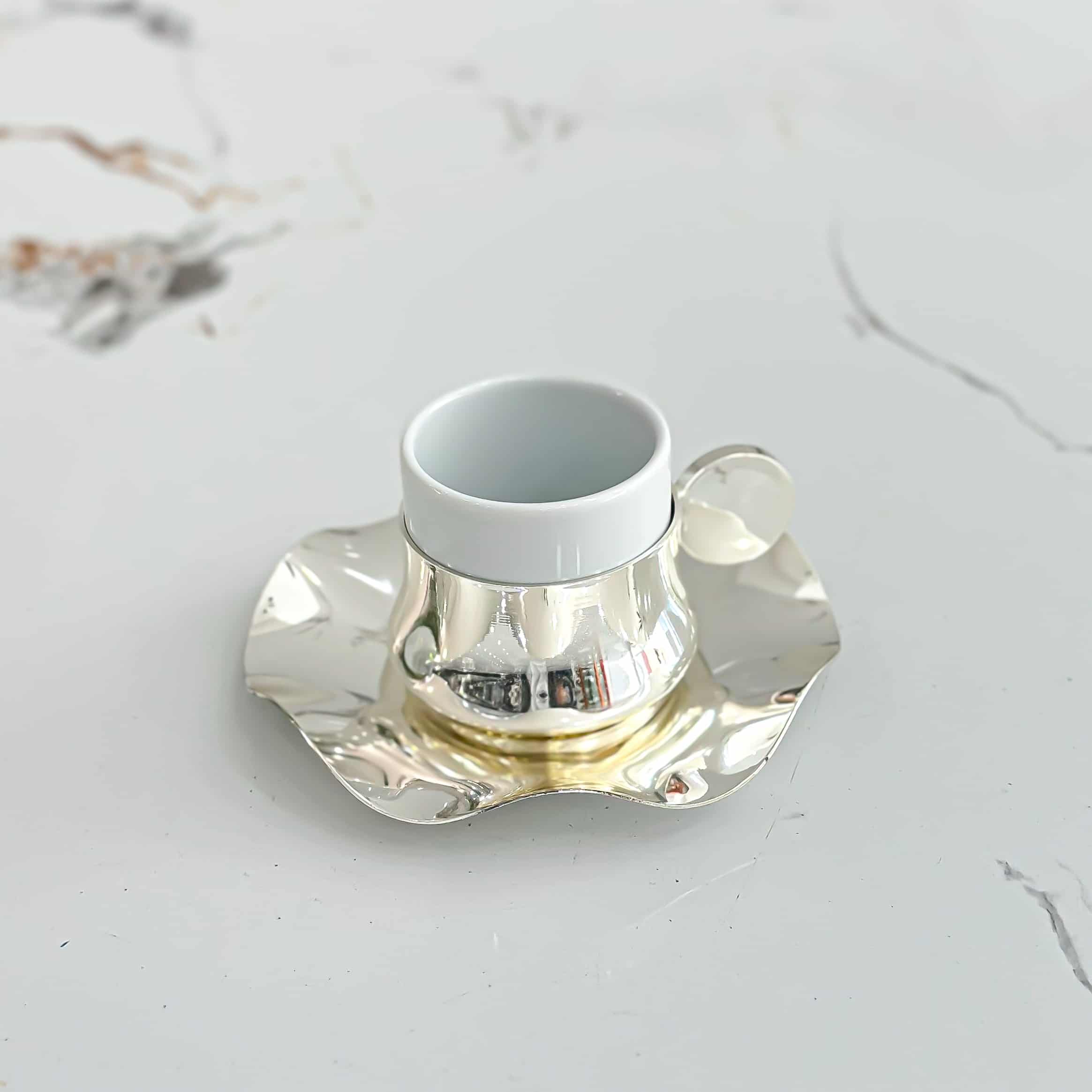 Dolgun Kulplu Kahve Fincanı