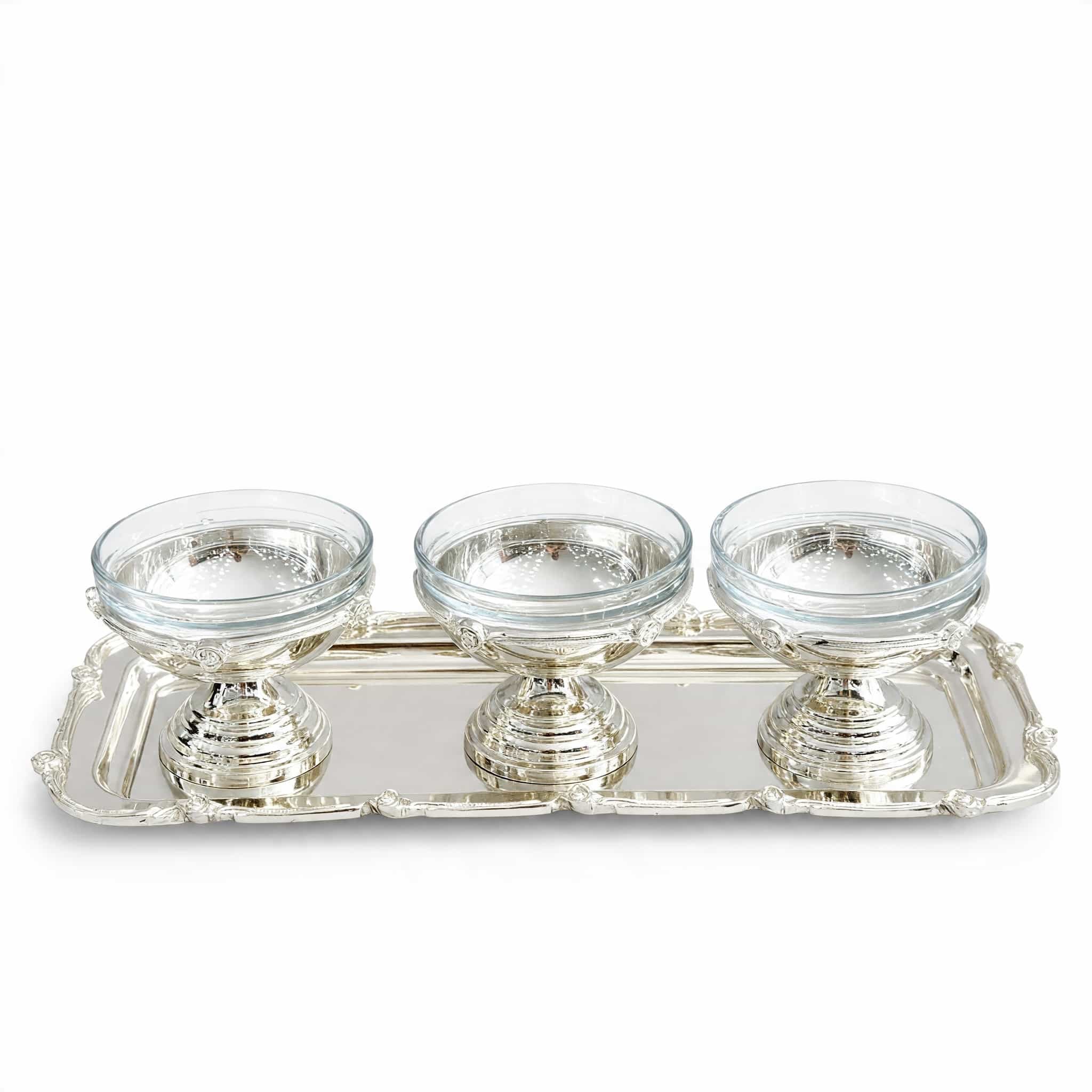 Üçlü Gül Kase Set